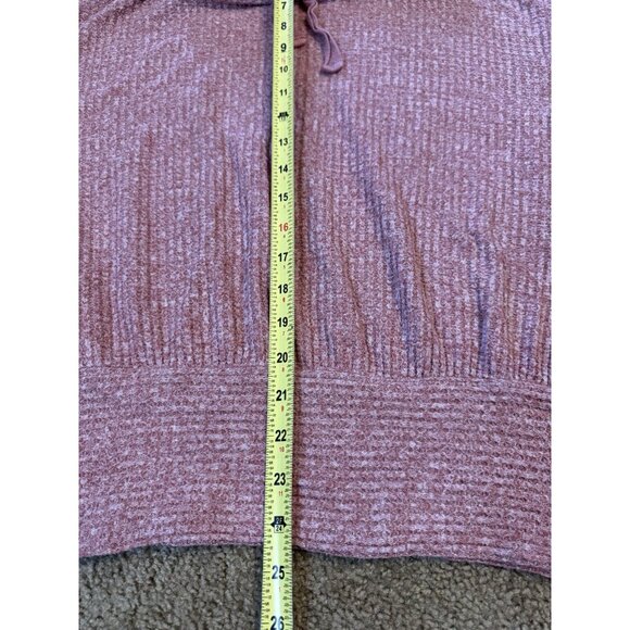 ANTHROPOLOGIE Saturday Sunday Pink Waffle Knit Sweater Cowl Neck Preppy Basic M - Picture 6 of 6